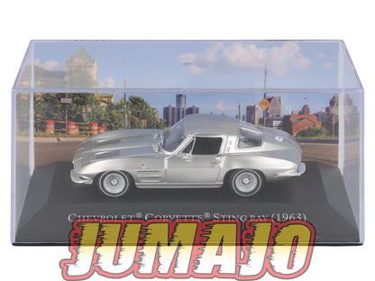 AC128 Voiture 1/43 IXO altaya américaines CHEVROLET Corvette Sting ray 1963