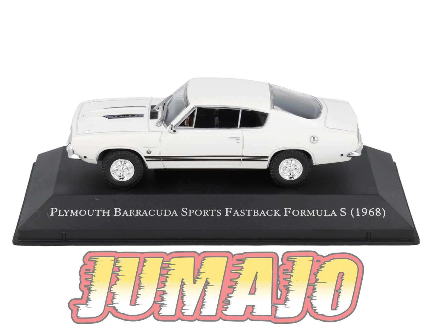 AC139 Voiture 1/43 IXO Altaya Plymouth Barracuda Sports Fastback Formula S 1968 blanc