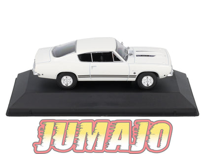 AC139 Voiture 1/43 IXO Altaya Plymouth Barracuda Sports Fastback Formula S 1968 blanc