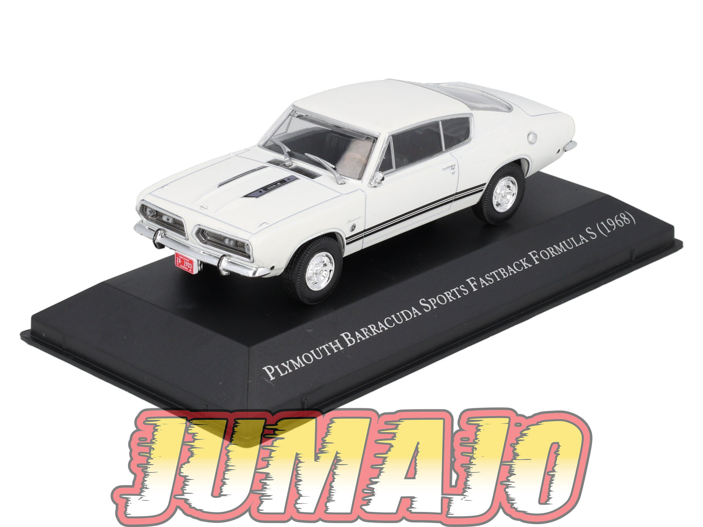 AC139 Voiture 1/43 IXO Altaya Plymouth Barracuda Sports Fastback Formula S 1968 blanc