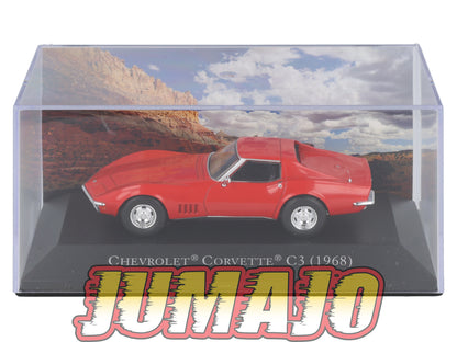AC404 Voiture 1/43 IXO altaya Voitures américaines : CHEVROLET Corvette C3 1968