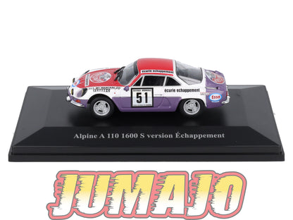 ALP15 Voiture 1/43 Eligor RENAULT Alpine 110 1600 S Version Echappement #51