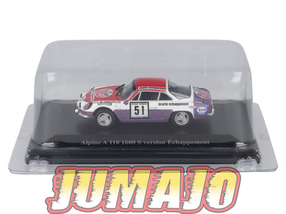 ALP15 Voiture 1/43 Eligor RENAULT Alpine 110 1600 S Version Echappement #51