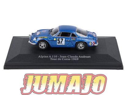 ALP1 Voiture 1/43 Eligor RENAULT Alpine A 110 Tour de Corse Andruet #57 1969