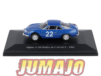 ALP55 Voiture 1/43 Eligor RENAULT Alpine A 110 Rallye de l'AGACI 1963 #22