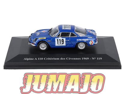 ALP71 Voiture 1/43 Eligor RENAULT Alpine A 110 Critérium des Céyennes 1969 #119