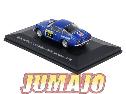ALP73 Voiture 1/43 Eligor RENAULT Alpine Berlinette A 110 Italie San Remo #22 1970