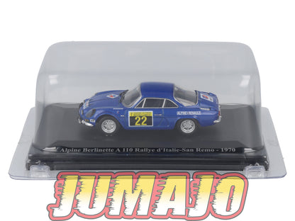 ALP73 Voiture 1/43 Eligor RENAULT Alpine Berlinette A 110 Italie San Remo #22 1970