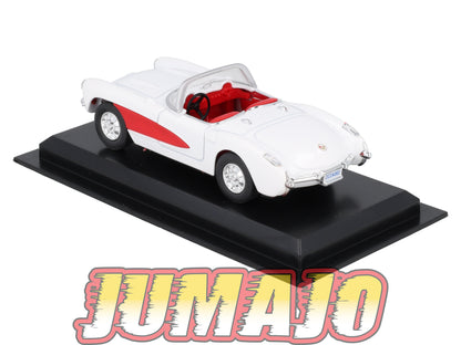 AME14 VOITURE 1/43 AMERCOM : Chevrolet Corvette C1 - 1957 Blister abimé