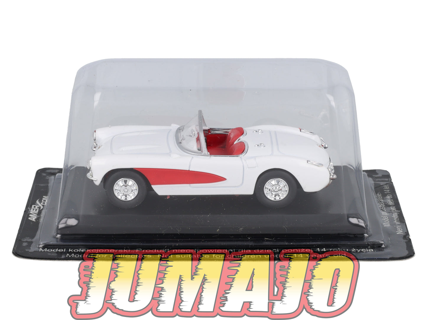 AME14 VOITURE 1/43 AMERCOM : Chevrolet Corvette C1 - 1957 Blister abimé