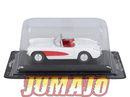 AME14 VOITURE 1/43 AMERCOM : Chevrolet Corvette C1 - 1957 Blister abimé