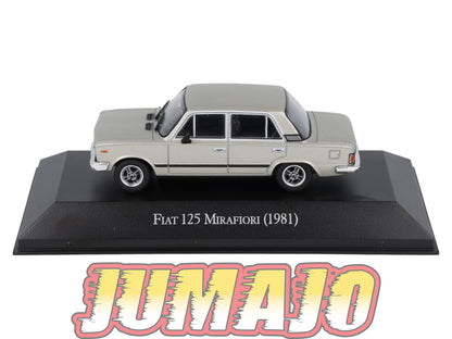 AQV9 Voiture 1/43 SALVAT Argentine 80/90 FIAT 125 Mirafiori 1981 Boîte vitrine