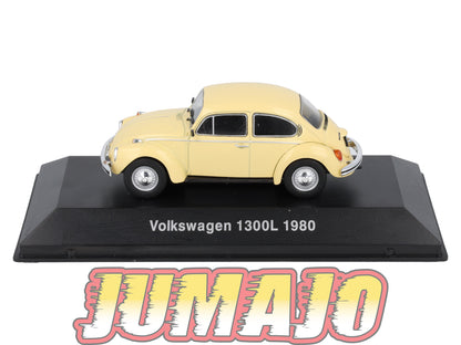 ARG28 Voiture 1/43 SALVAT Autos Inolvidables : VOLKSWAGEN 1300L BEETLE 1980
