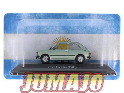 LOT 3 Voitures 1/43 SALVAT Autos Inolvidables : FIAT 125 / 147 / regatta