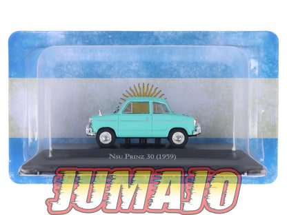 LOT 2 Voiture 1/43 SALVAT Autos Inolvidables: NSU prinz / De Carlo 700 BMW Micro