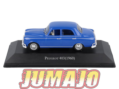 ARG35 Voiture 1/43 SALVAT Autos Inolvidables PEUGEOT 403 1960 Boîte vitrine