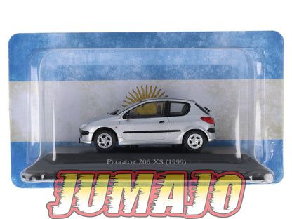 ARG60 Voiture 1/43 SALVAT Autos Inolvidables : PEUGEOT 206 XS 1999 3 Portes (Blister)