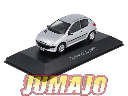 ARG60 Voiture 1/43 SALVAT Autos Inolvidables : PEUGEOT 206 XS 1999 3 Portes (Blister)