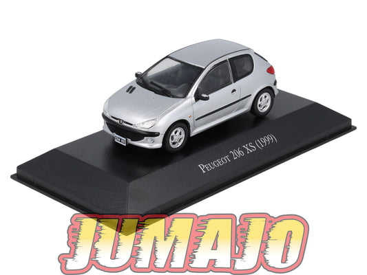 ARG60 Voiture 1/43 SALVAT Autos Inolvidables : PEUGEOT 206 XS 1999 3 Portes (Blister)