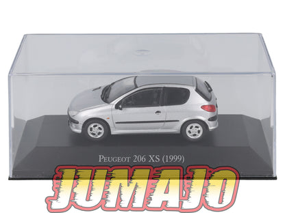 ARG60 Voiture 1/43 SALVAT Autos Inolvidables : PEUGEOT 206 XS 1999 3 Portes (Boîte vitrine)