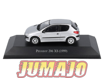 ARG60 Voiture 1/43 SALVAT Autos Inolvidables : PEUGEOT 206 XS 1999 3 Portes (Blister)