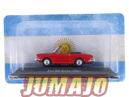ARG95 Voiture 1/43 SALVAT Argentine Fiat 800 Spider 1966