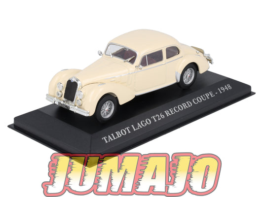 AUT17 Voiture 1/43 IXO Voitures d'autrefois TALBOT Lago T26 record coupé 1948