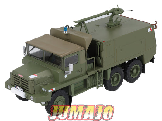 BER76 CAMIONS 1/43 Hachettes IXO BERLIET GBC 8KT Militaire Incendie aeroport