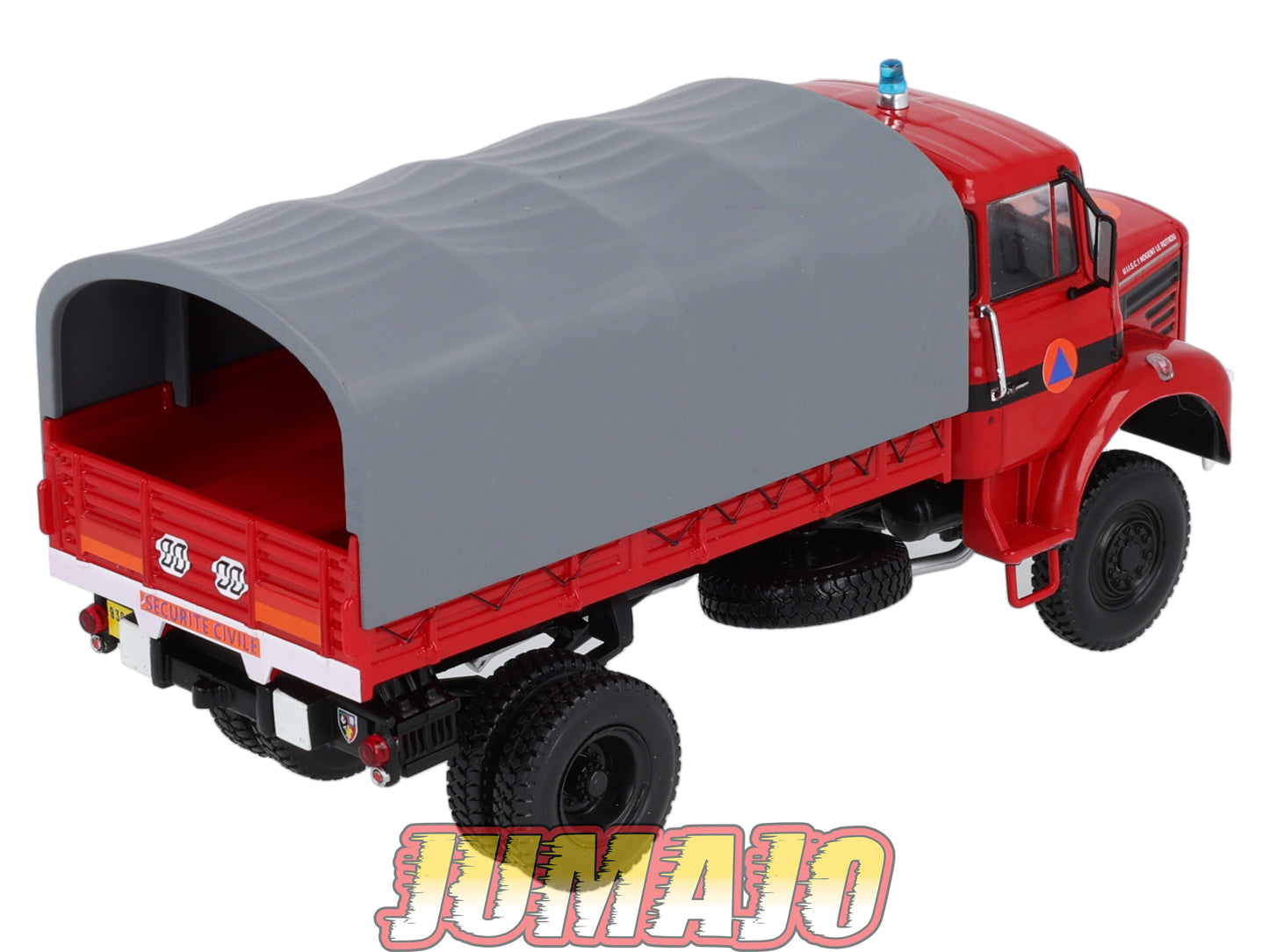 BER87 CAMIONS 1/43 Hachettes IXO BERLIET L 64 4x4 Bache securite civile