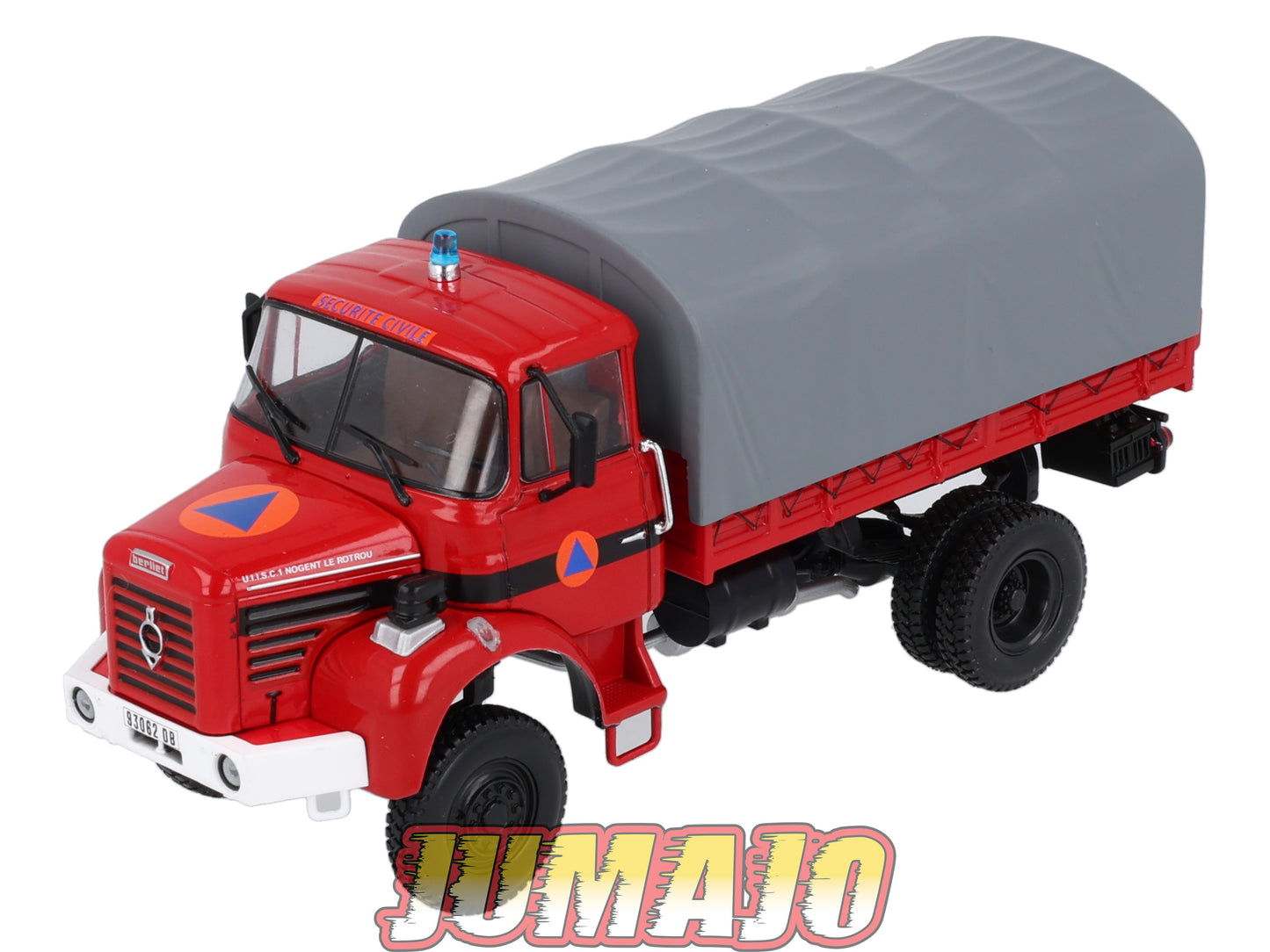 BER87 CAMIONS 1/43 Hachettes IXO BERLIET L 64 4x4 Bache securite civile