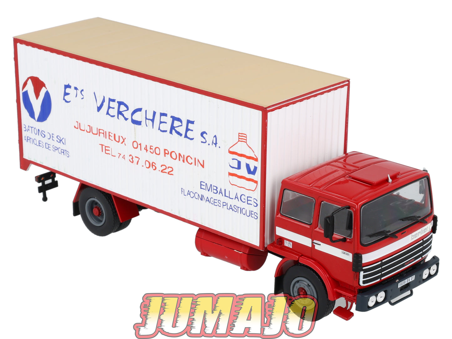 BER88 CAMIONS 1/43 Hachettes IXO BERLIET GR 231 Container Verchere