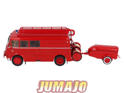 BER94 CAMIONS 1/43 Hachettes IXO BERLIET GLA 19 R Fourgon mixte pompiers