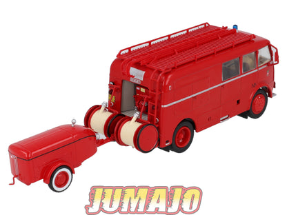 BER94 CAMIONS 1/43 Hachettes IXO BERLIET GLA 19 R Fourgon mixte pompiers