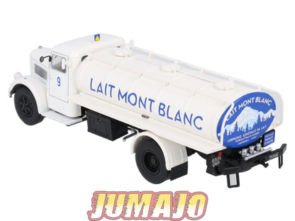 BER99 CAMIONS 1/43 Hachettes IXO BERLIET GDR 7 D Citerne Lait mont Blanc