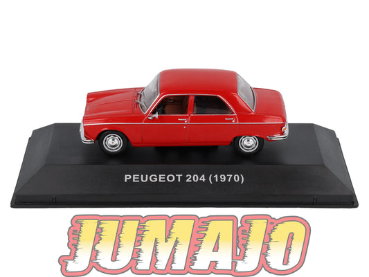BJ17 Voiture 1/43 JUMAJO Peugeot 204 1970 Rouge