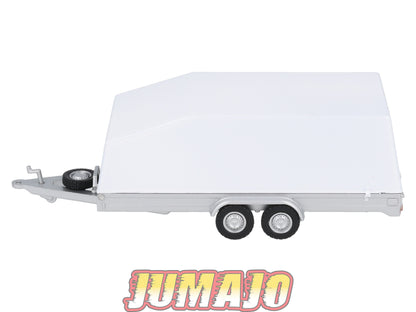 BJ403 Voiture 1/43 JUMAJO Remorque Doubles essieux Porte Voiture fermé