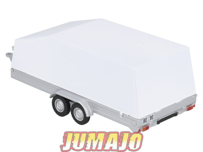 BJ403 Voiture 1/43 JUMAJO Remorque Doubles essieux Porte Voiture fermé