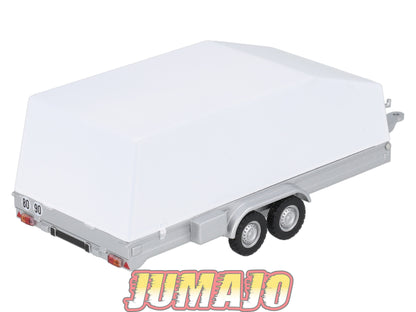 BJ403 Voiture 1/43 JUMAJO Remorque Doubles essieux Porte Voiture fermé