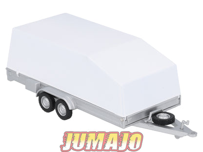 BJ403 Voiture 1/43 JUMAJO Remorque Doubles essieux Porte Voiture fermé