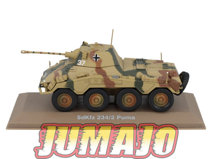 BL4 Atlas IXO 1/43 Blindés WW2 : SdKfz 234/2 Puma blindés lourd 8 roues