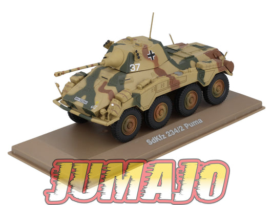 BL4 Atlas IXO 1/43 Blindés WW2 : SdKfz 234/2 Puma blindés lourd 8 roues