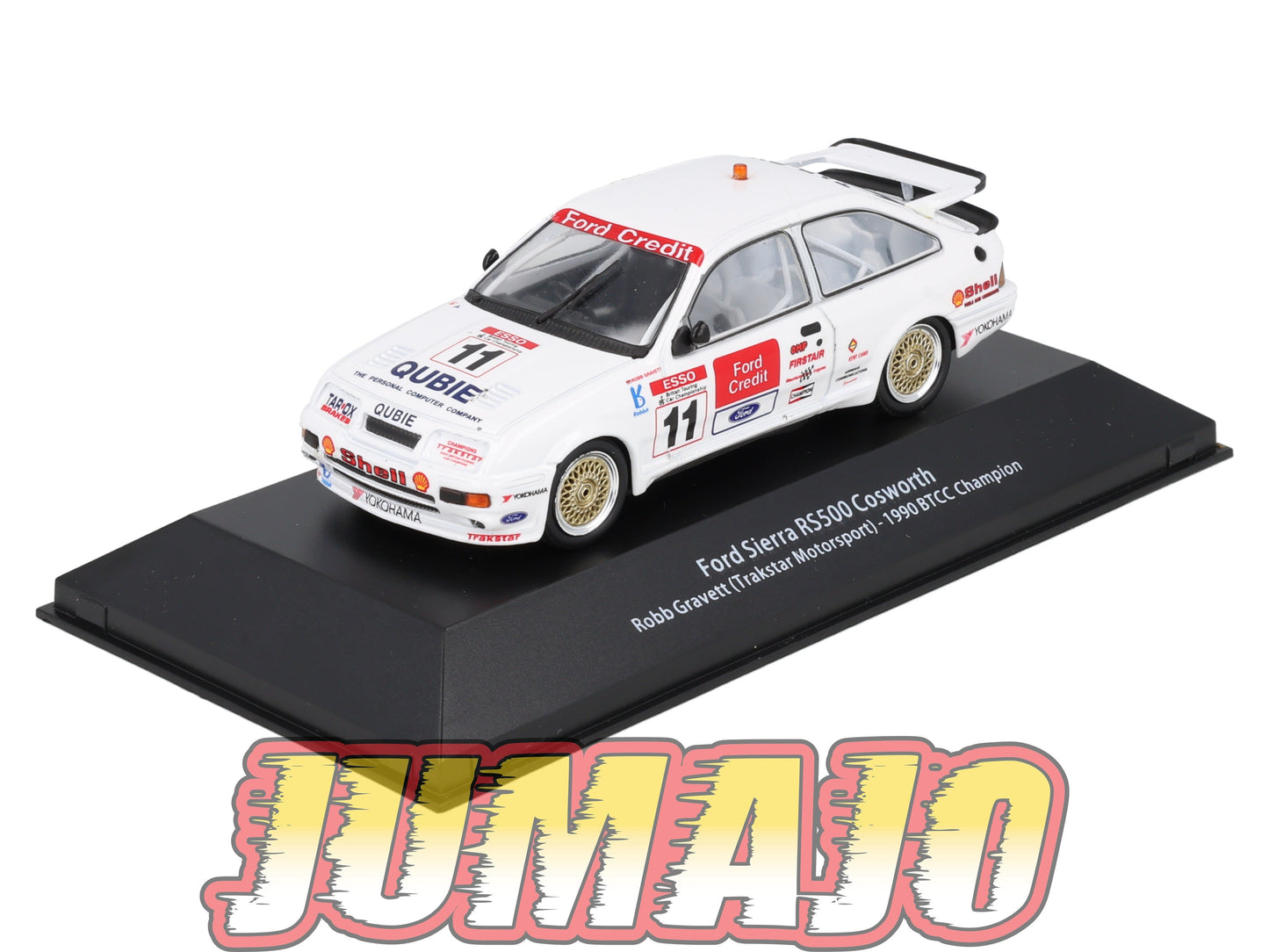BTCC12 voiture 1/43 IXO atlas BTCC : FORD SIERRA RS500 COSWORTH #11 Robb Gravett (Trakstar Motorsport) 1990 BTCC Champion