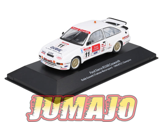 BTCC12 voiture 1/43 IXO atlas BTCC : FORD SIERRA RS500 COSWORTH #11 Robb Gravett (Trakstar Motorsport) 1990 BTCC Champion