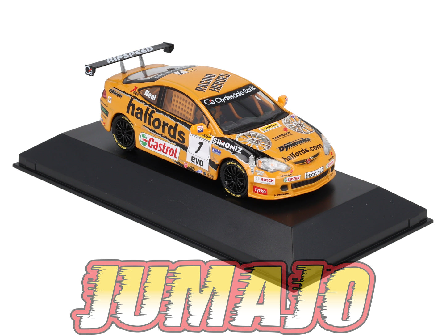 BTCC15 voiture 1/43 IXO atlas BTCC : HONDA INTEGRA TYPE-R #1 Matt Neal (Team Halfords) 2006 BTCC Champion