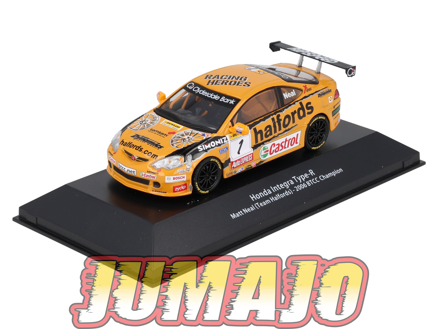 BTCC15 voiture 1/43 IXO atlas BTCC : HONDA INTEGRA TYPE-R #1 Matt Neal (Team Halfords) 2006 BTCC Champion