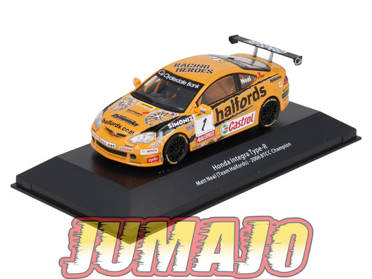 BTCC15 voiture 1/43 IXO atlas BTCC : HONDA INTEGRA TYPE-R #1 Matt Neal (Team Halfords) 2006 BTCC Champion