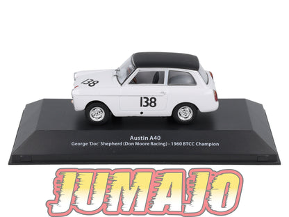BTCC16 voiture 1/43 IXO atlas BTCC : AUSTIN A40 #138 George 'Doc' Shepherd (Don Moore Racing) 1960 BTCC Champion