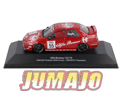 BTCC17 voiture 1/43 IXO atlas BTCC : ALFA ROMEO 155 TS #55 Gabriele Tarquini (Alfa Corse) 1994 BTCC Champion