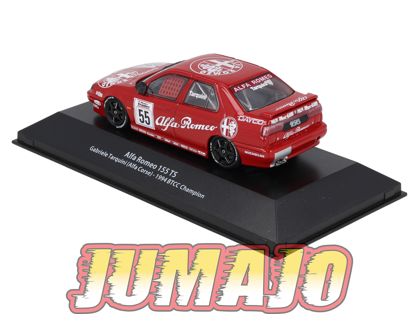 BTCC17 voiture 1/43 IXO atlas BTCC : ALFA ROMEO 155 TS #55 Gabriele Tarquini (Alfa Corse) 1994 BTCC Champion
