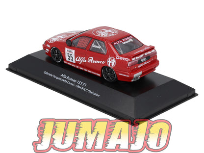 BTCC17 voiture 1/43 IXO atlas BTCC : ALFA ROMEO 155 TS #55 Gabriele Tarquini (Alfa Corse) 1994 BTCC Champion